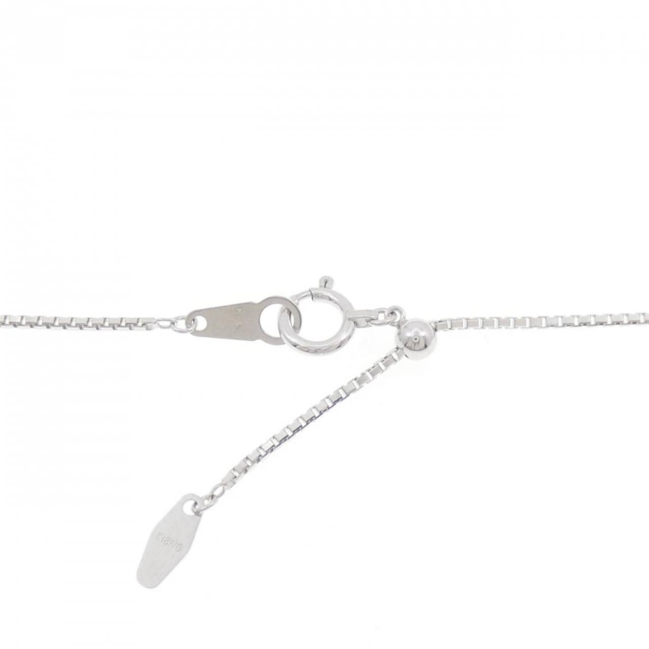 K18WG ローズクオーツ ネックレス 19.40CT