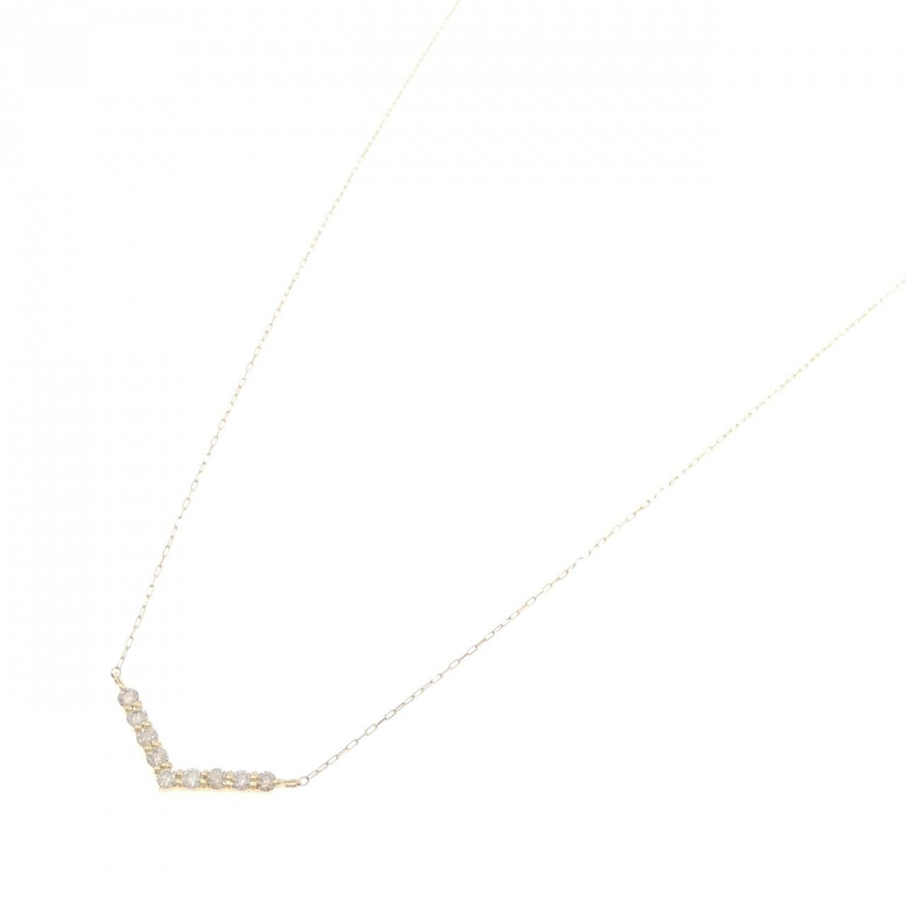 K18YG ダイヤモンド ネックレス 0.15CT