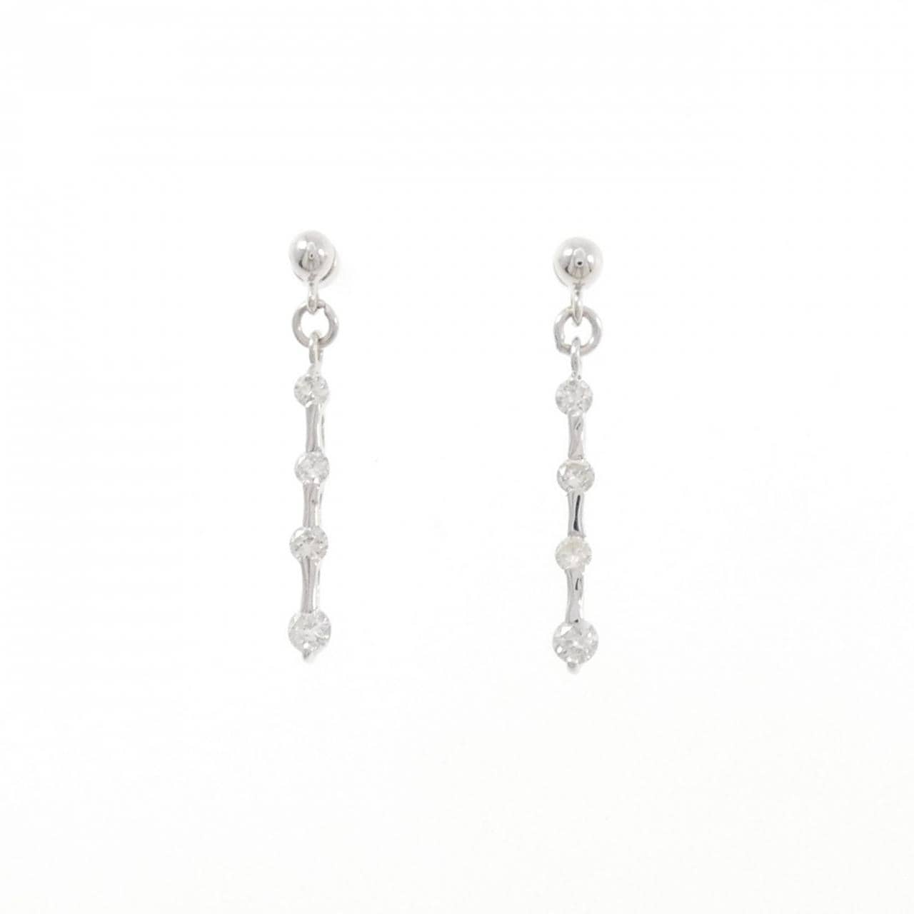 K18WG ダイヤモンド ピアス 0.30CT