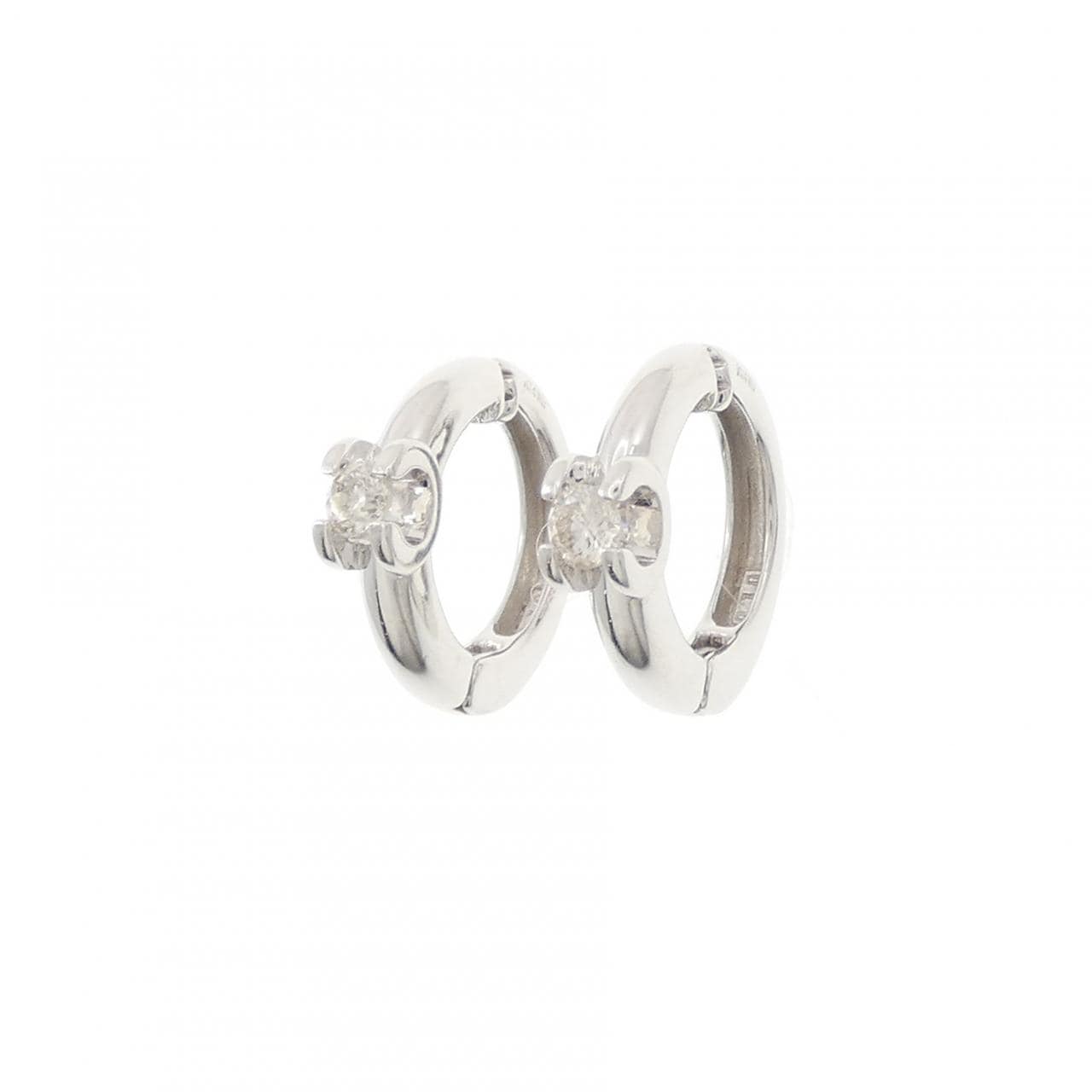 K14WG ダイヤモンド イヤリング 0.20CT