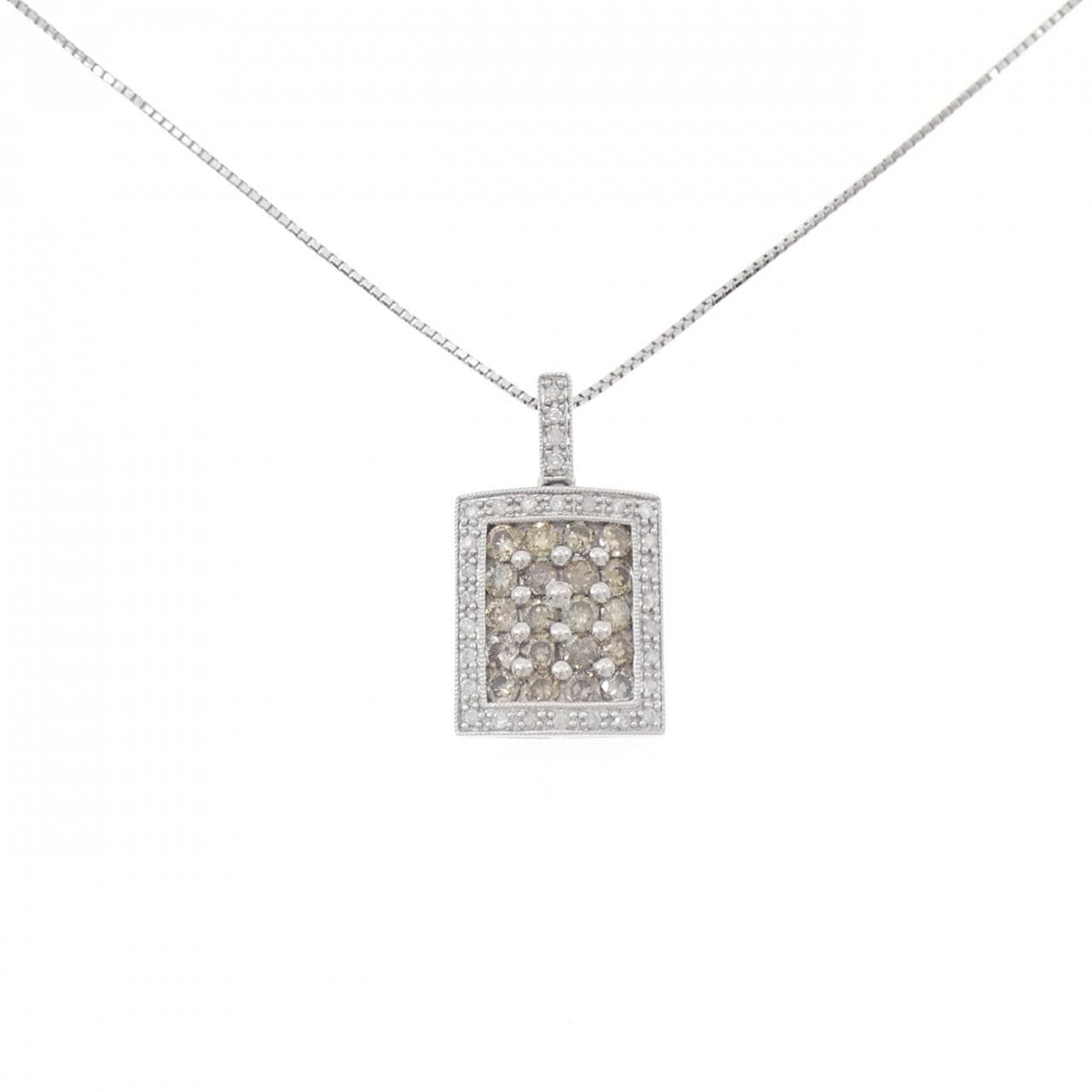 K18WG ダイヤモンド ネックレス 1.00CT
