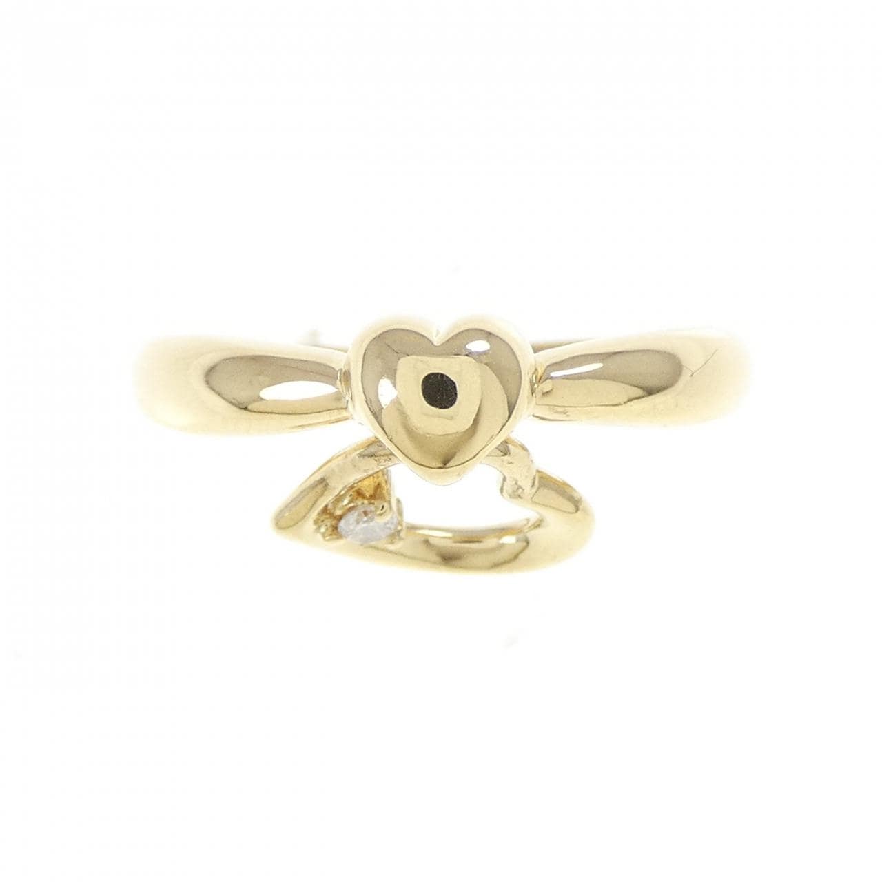 K18YG ハート ダイヤモンド リング 0.02CT