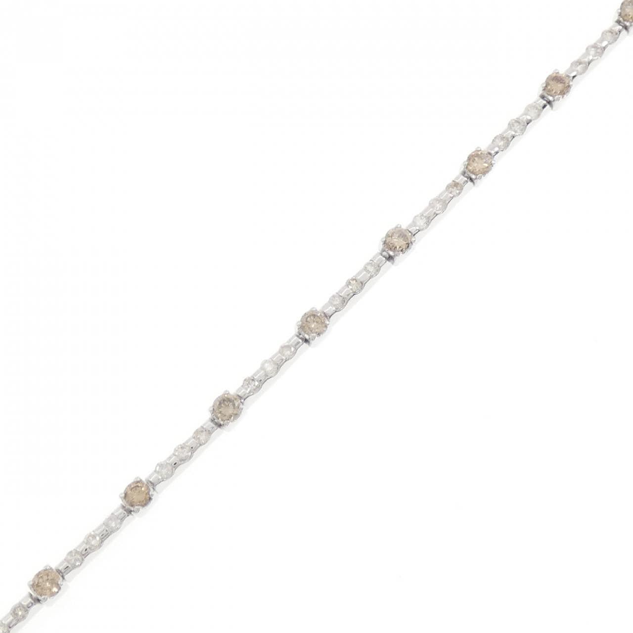 K18WG ダイヤモンド ブレスレット 1.80CT