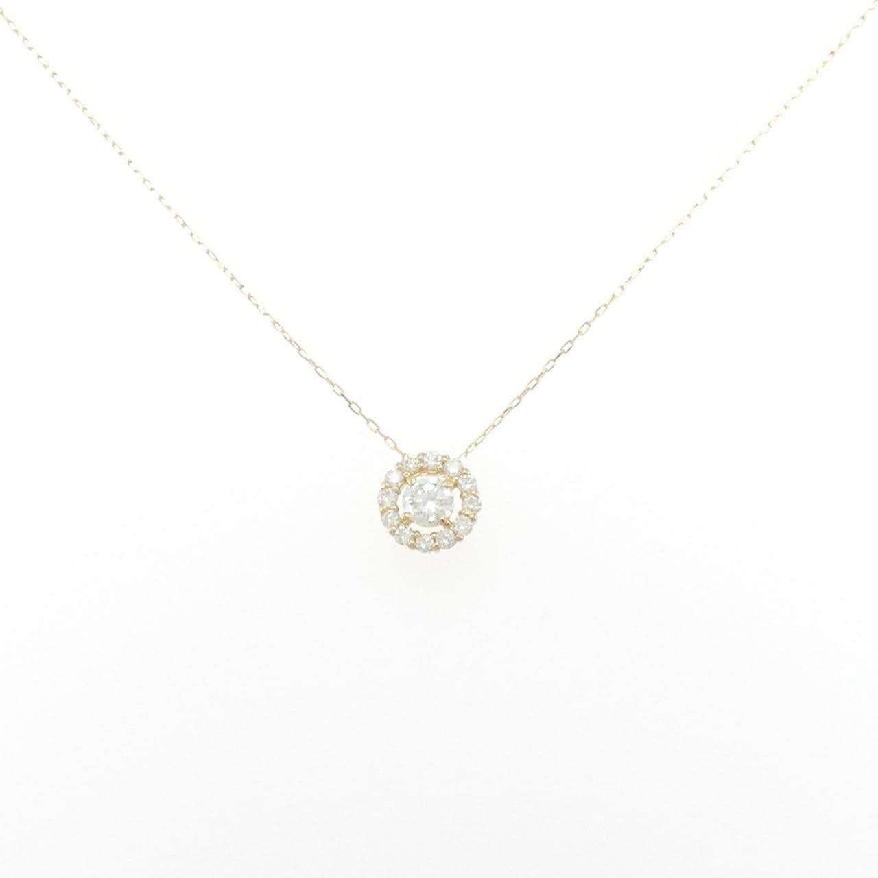 【リメイク】K18YG ダイヤモンド ネックレス 0.37CT