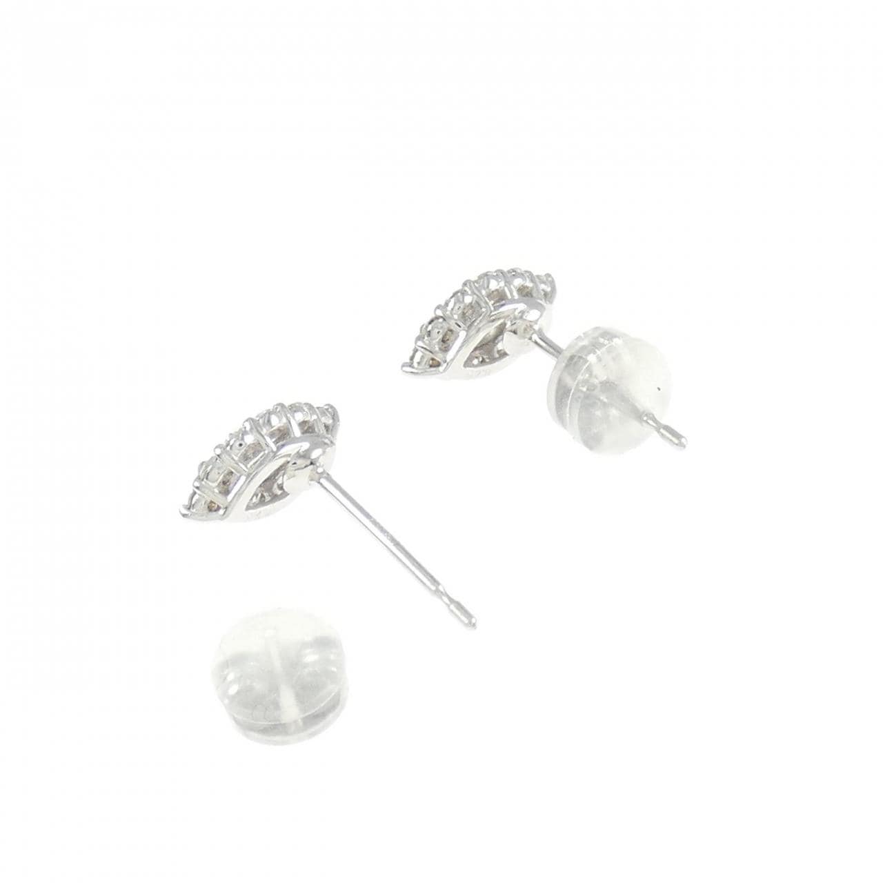 K18WG ダイヤモンド ピアス 0.50CT