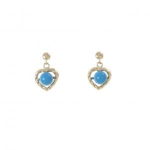 K18YG ハート ターコイズ ピアス