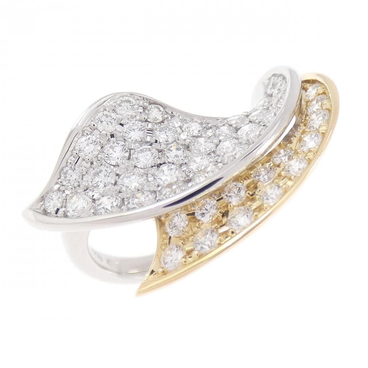 K18YG/PT900 ダイヤモンド リング 1.04CT