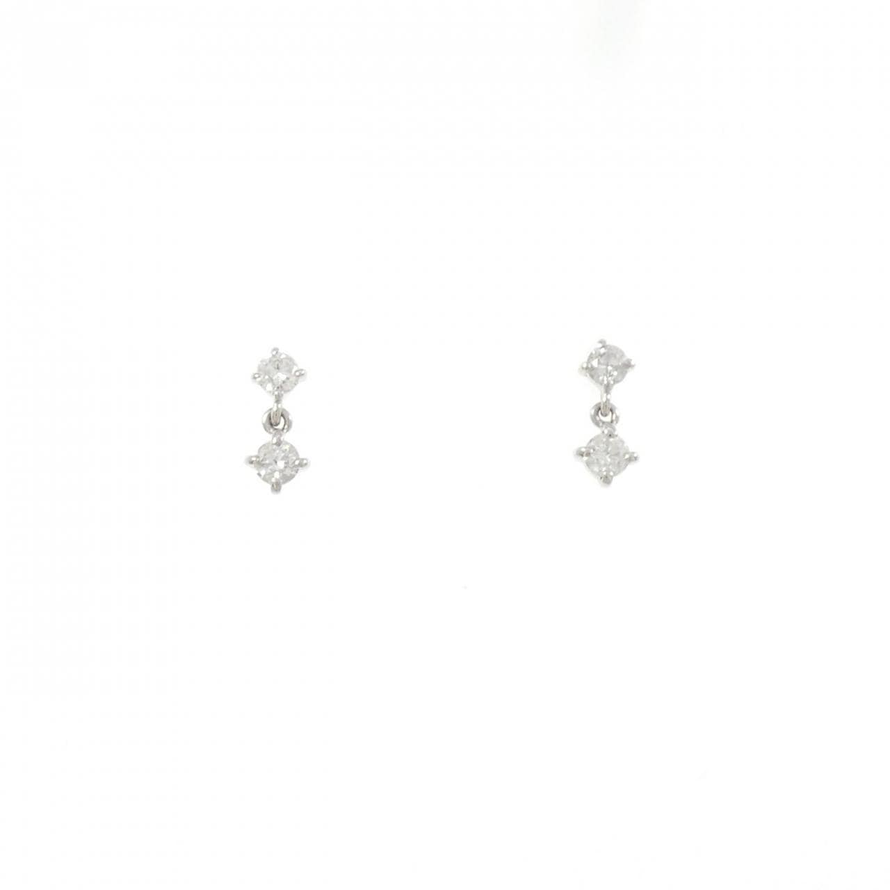 K14WG ダイヤモンド ピアス 0.30CT