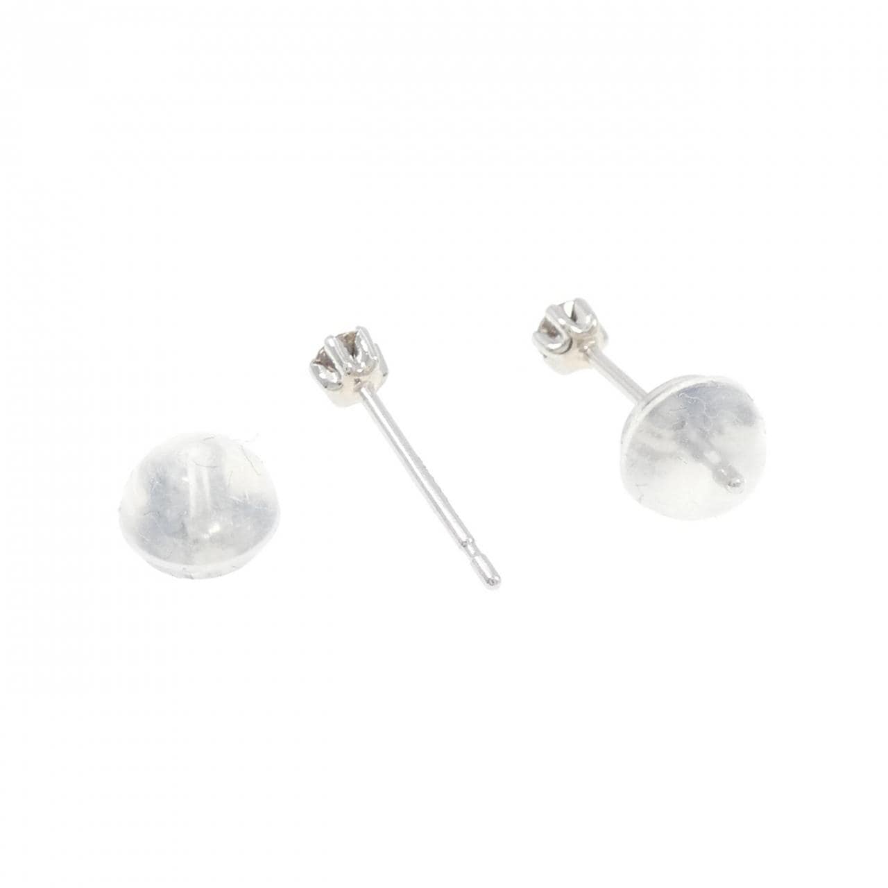 PT900 ソリティア ダイヤモンド ピアス 0.10CT