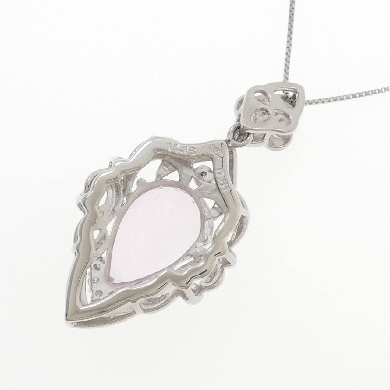 PT900/PT850 クンツァイト ネックレス 14.18CT