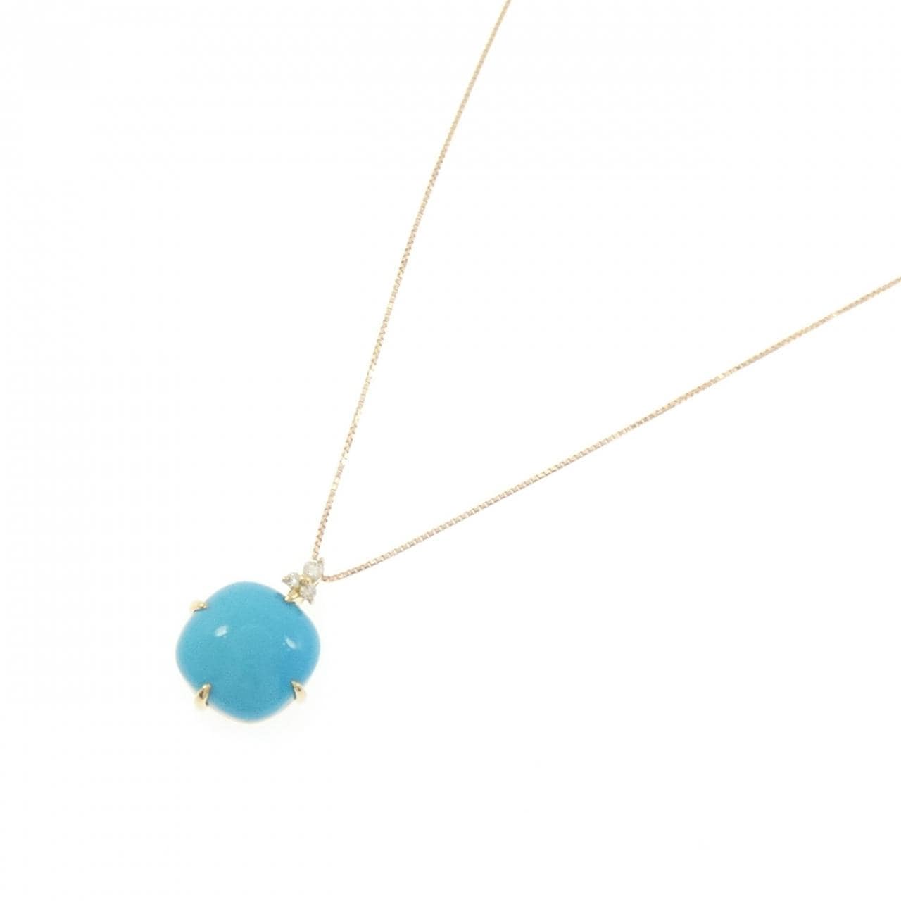 ジーエスティービー ターコイズ ネックレス 6.00CT