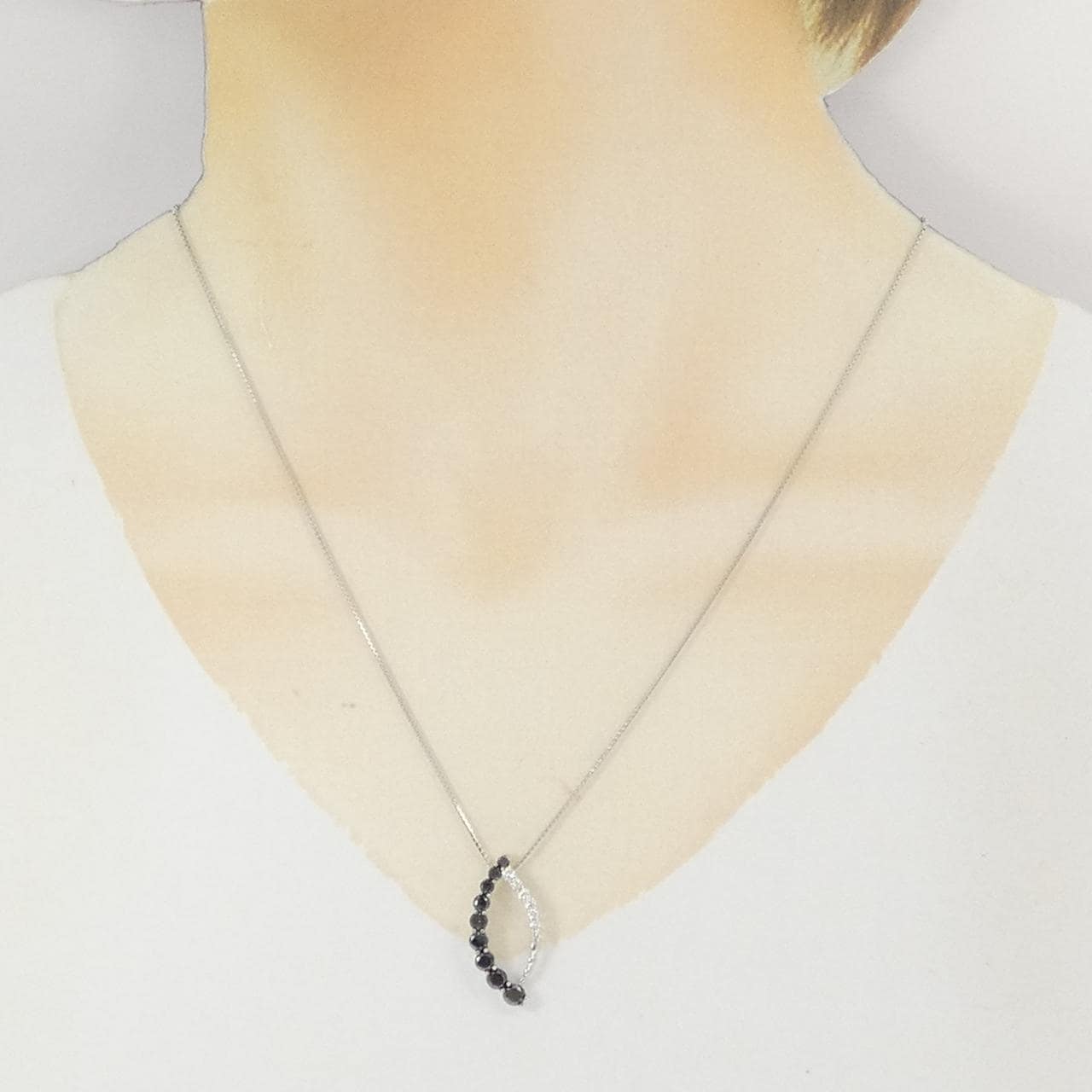 K18WG ダイヤモンド ネックレス 0.15CT
