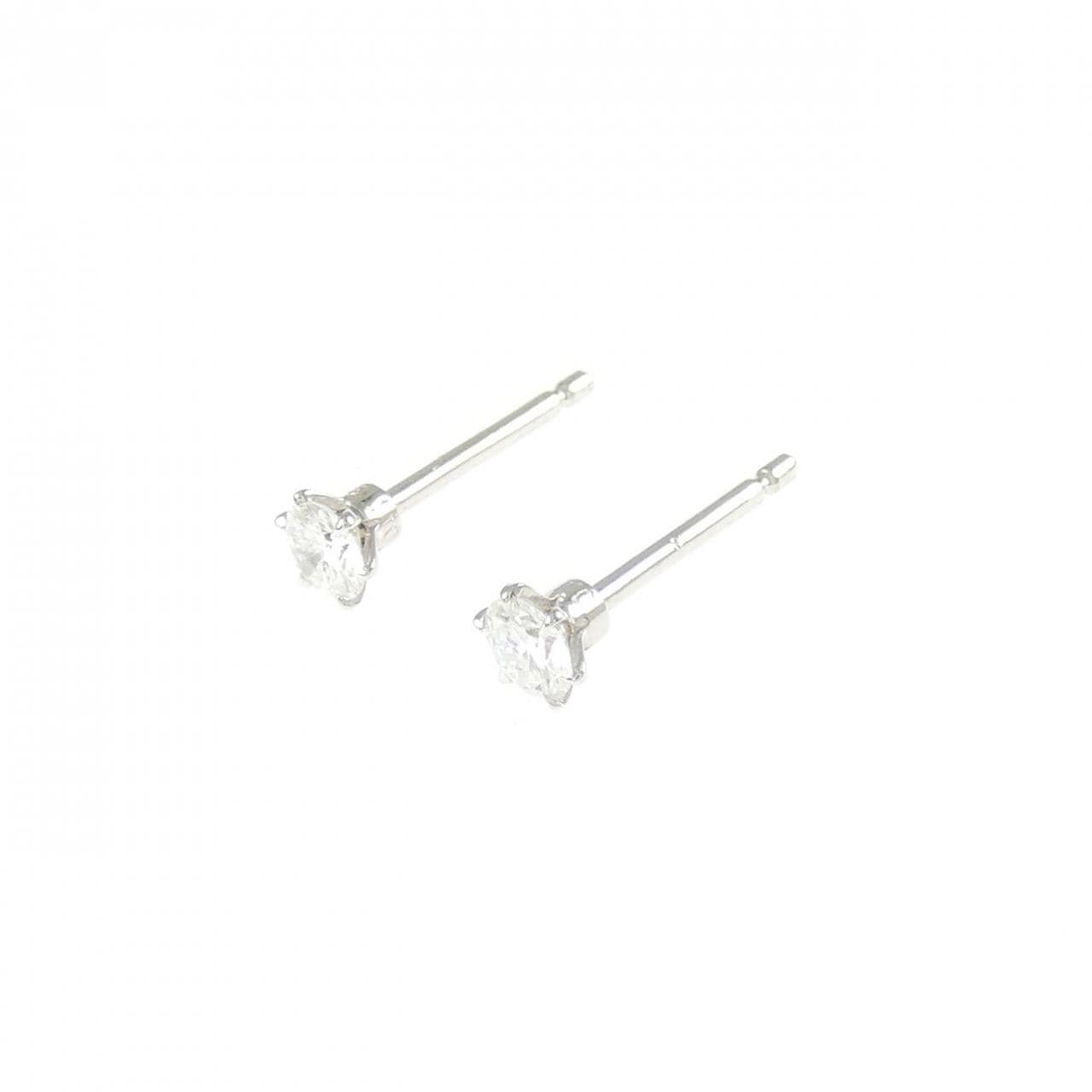 PT/PT900 ソリティア ダイヤモンド ピアス 0.26CT