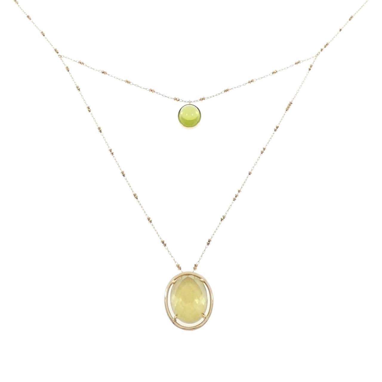 K18YG カラーストーン ネックレス