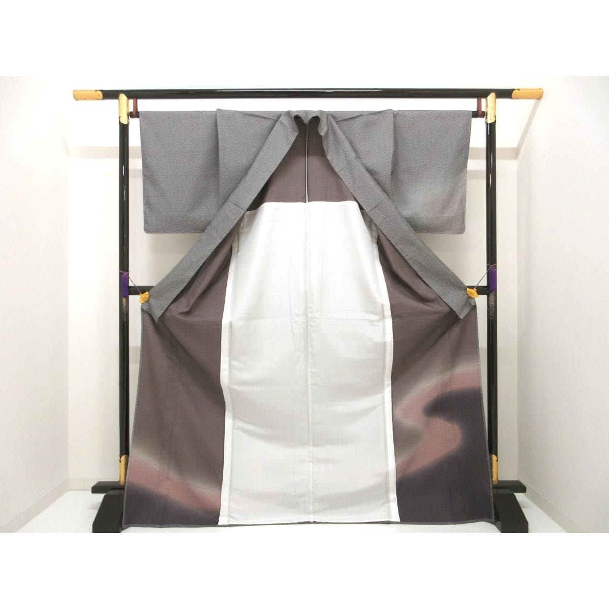 【未使用品】単衣　訪問着【染大島紬】