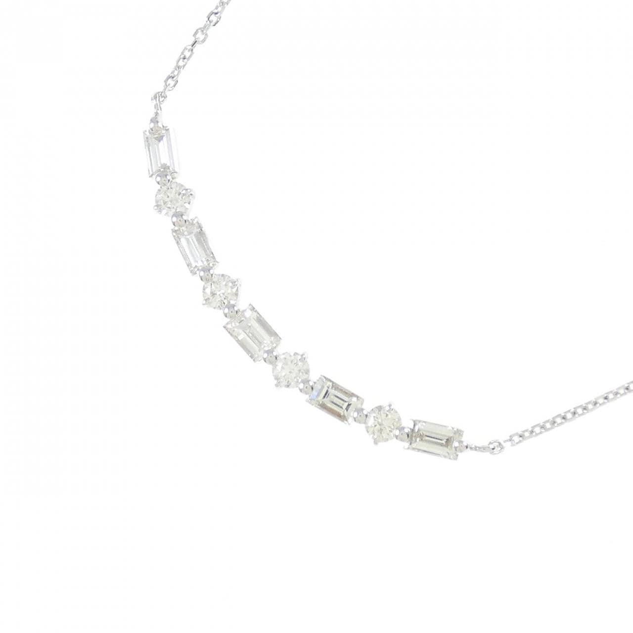 K18WG ダイヤモンド ネックレス 0.33CT