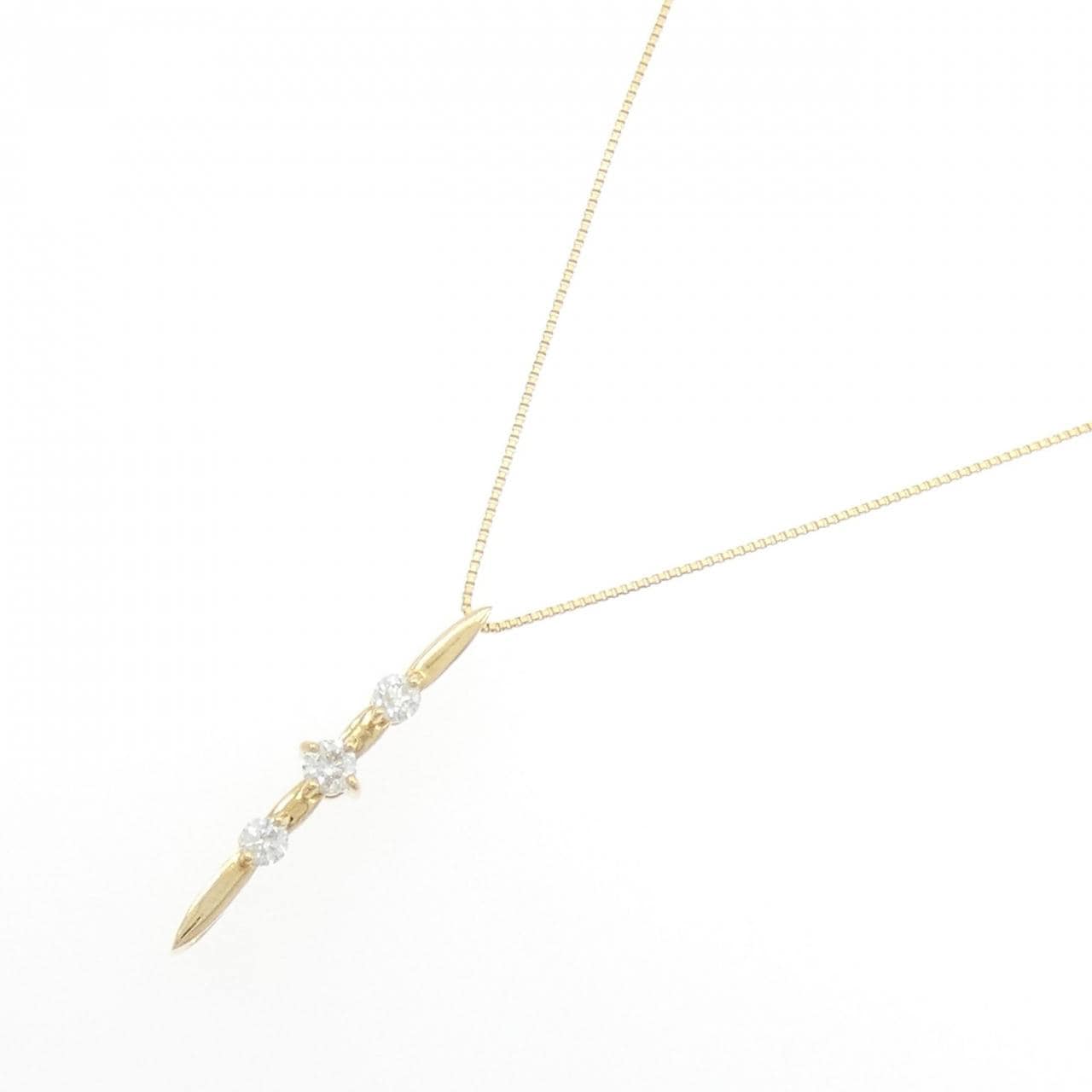 K18YG 2WAY ダイヤモンド ネックレス 0.30CT