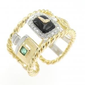 K18YG/K18WG カラーストーン リング