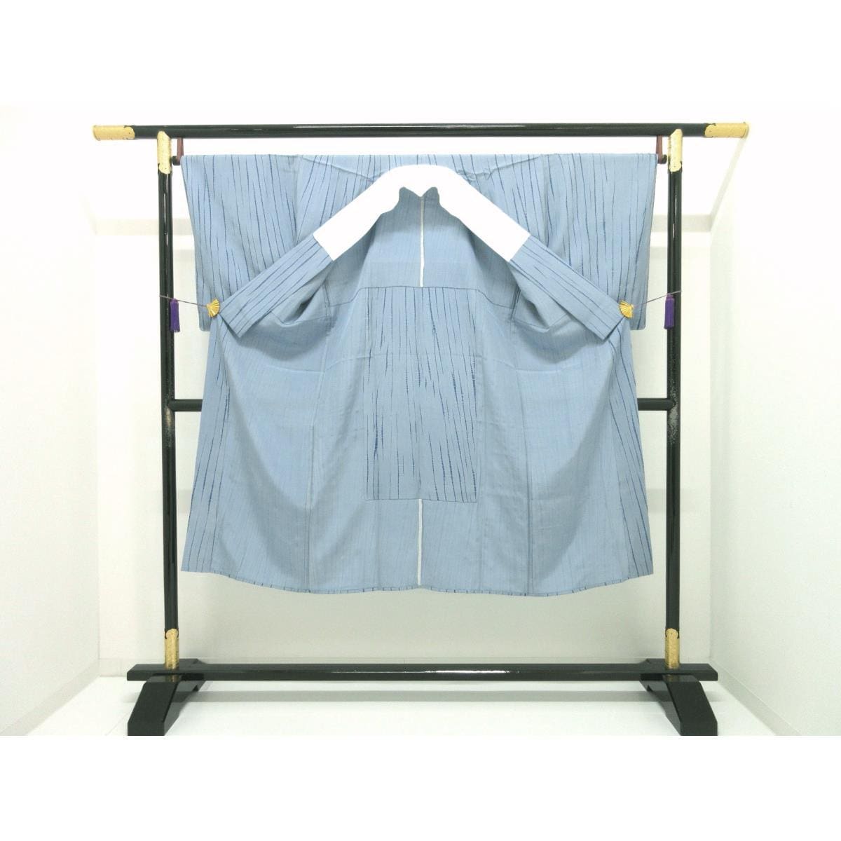 長襦袢　単衣　絞り加工　広衿