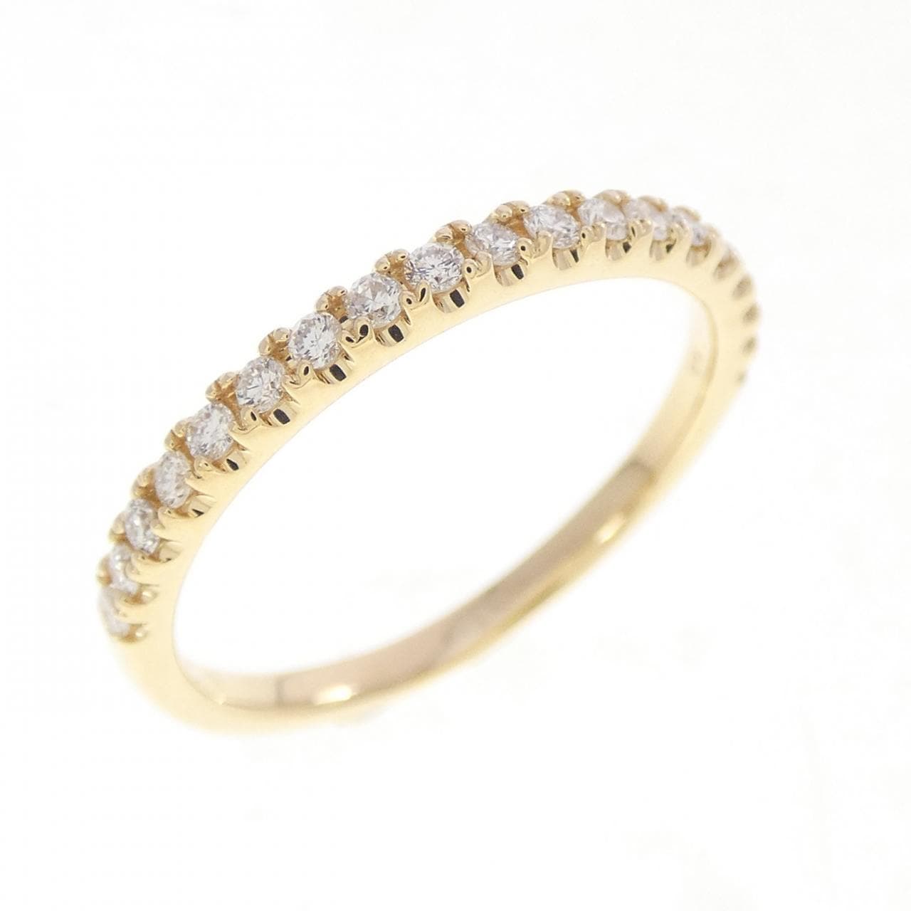 【リメイク】K18YG ハーフエタニティ ダイヤモンド リング 0.20CT