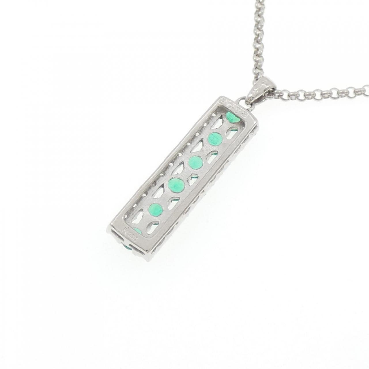 PT900/PT850 エメラルド ネックレス 0.53CT