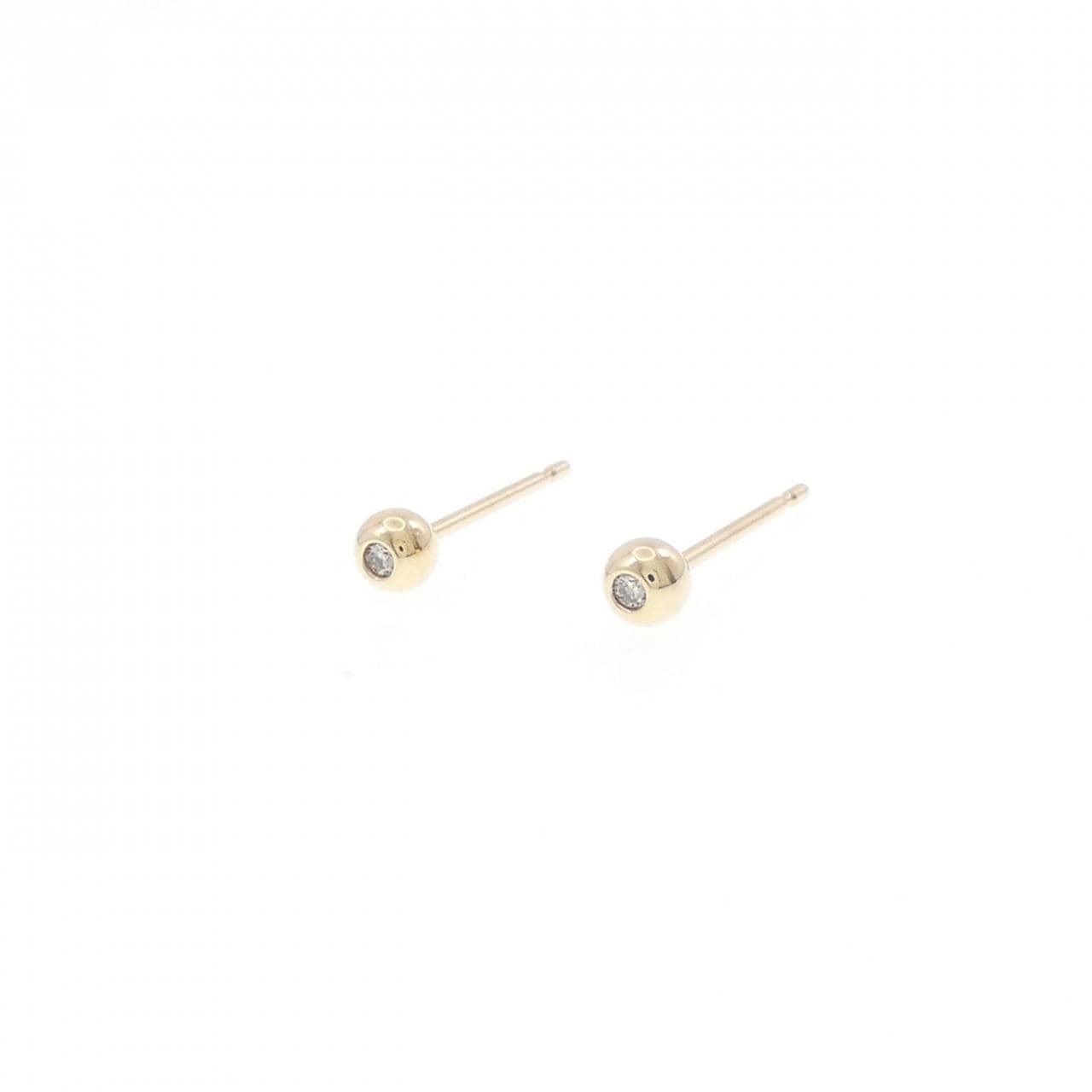K10YG ダイヤモンド ピアス 0.02CT