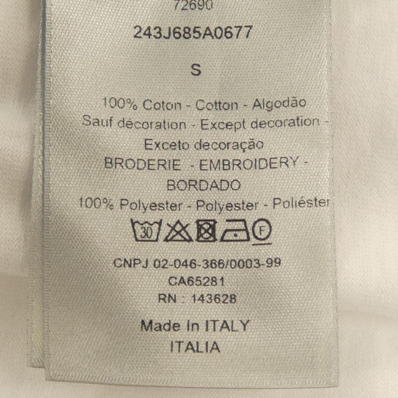 ディオール DIOR JARDIN 243J685A0677 Tシャツ