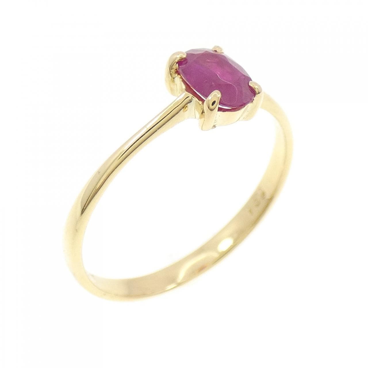750YG ルビー リング 0.45CT