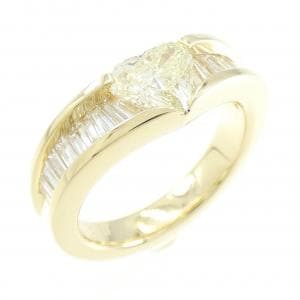 K18YG ハート ダイヤモンド リング 0.810CT