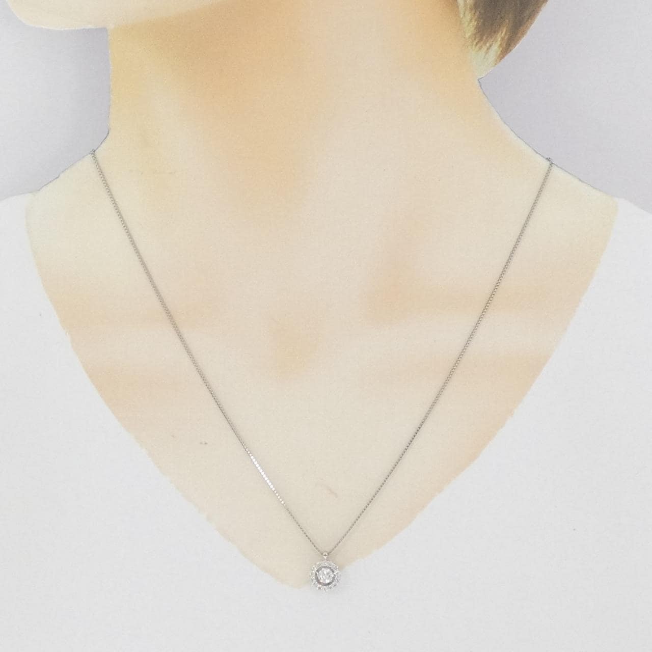 PT900/PT850 ダイヤモンド ネックレス 0.233CT