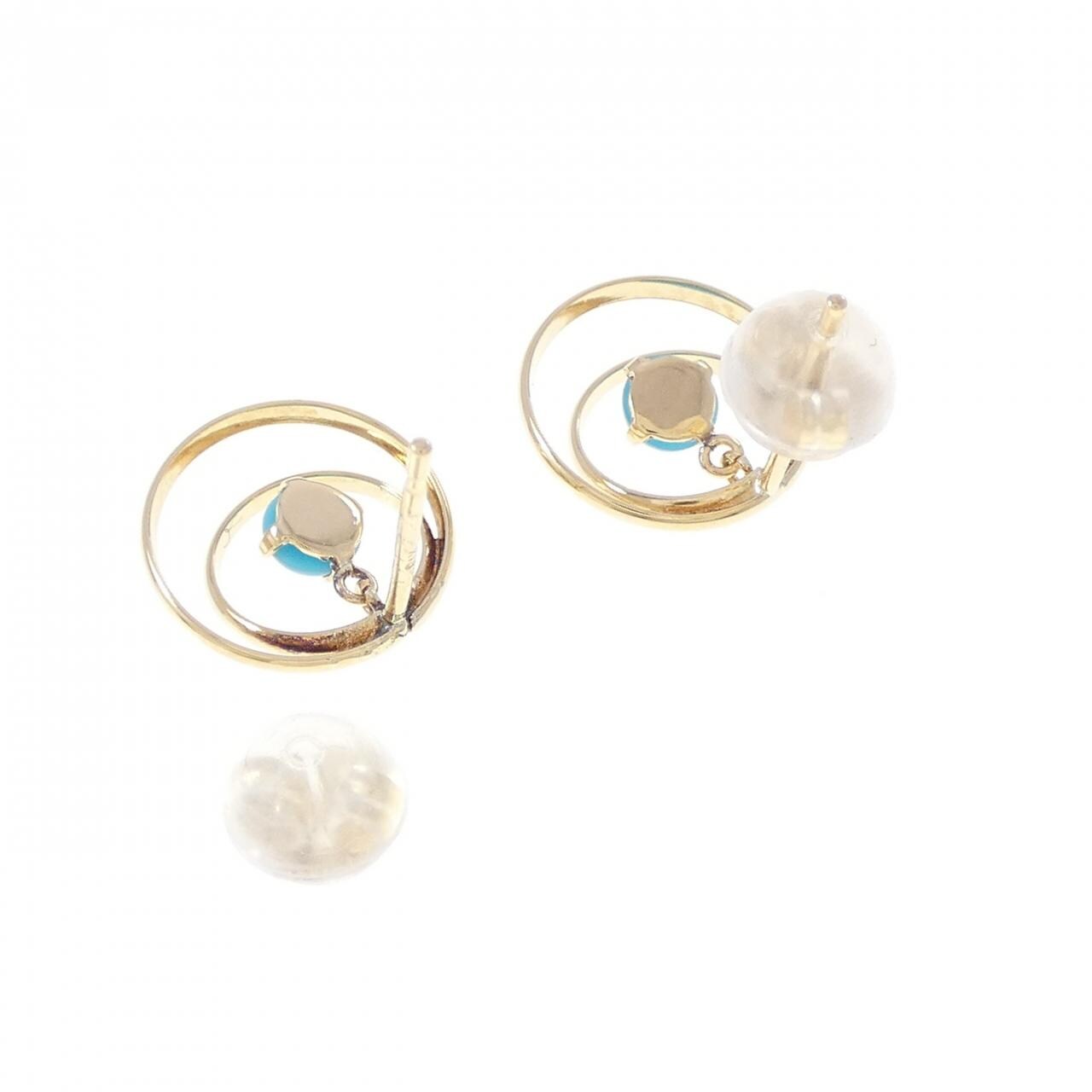 K18YG ターコイズ ピアス