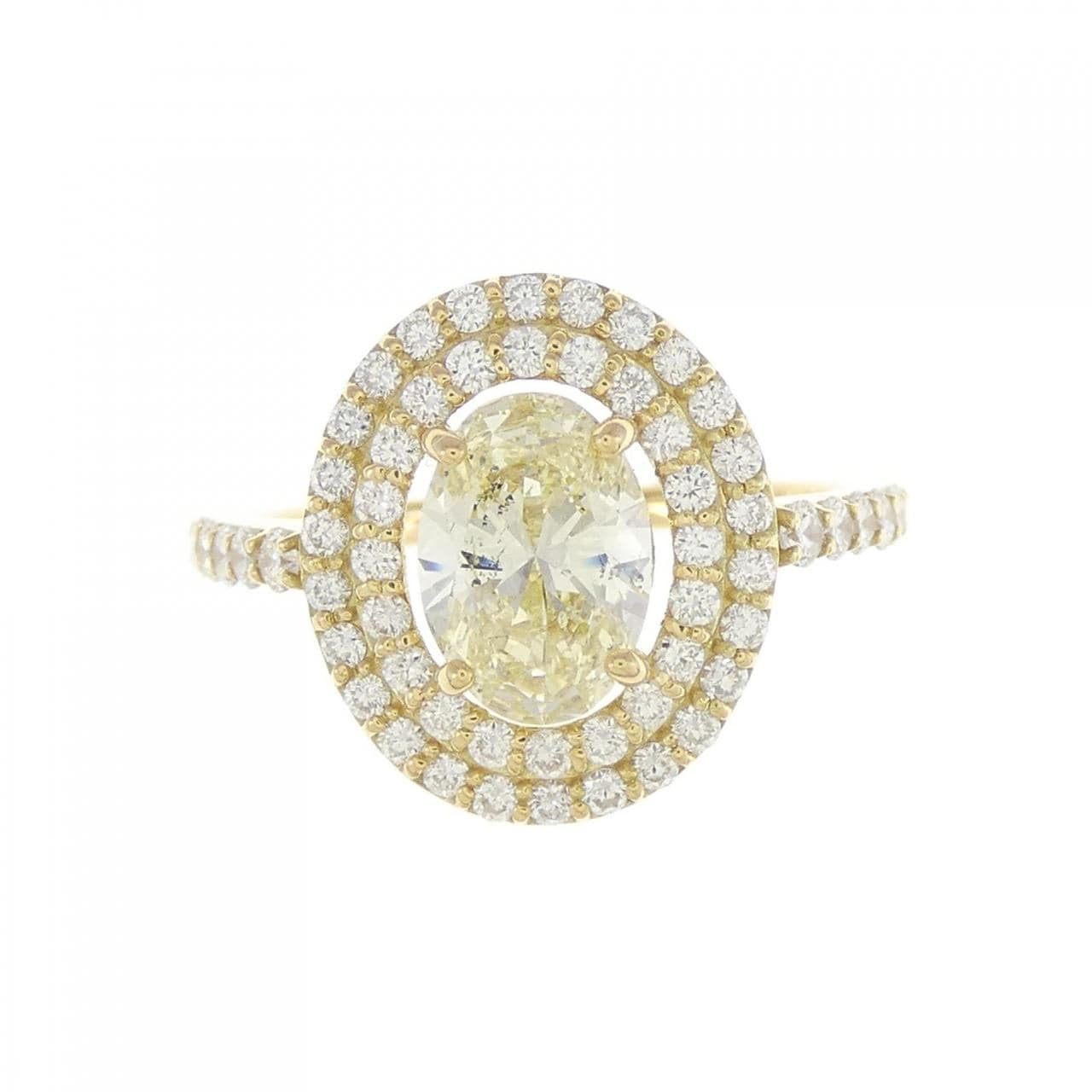 [Remake] K18YG Diamond ring 1.038CT VLY SI1 oval cut