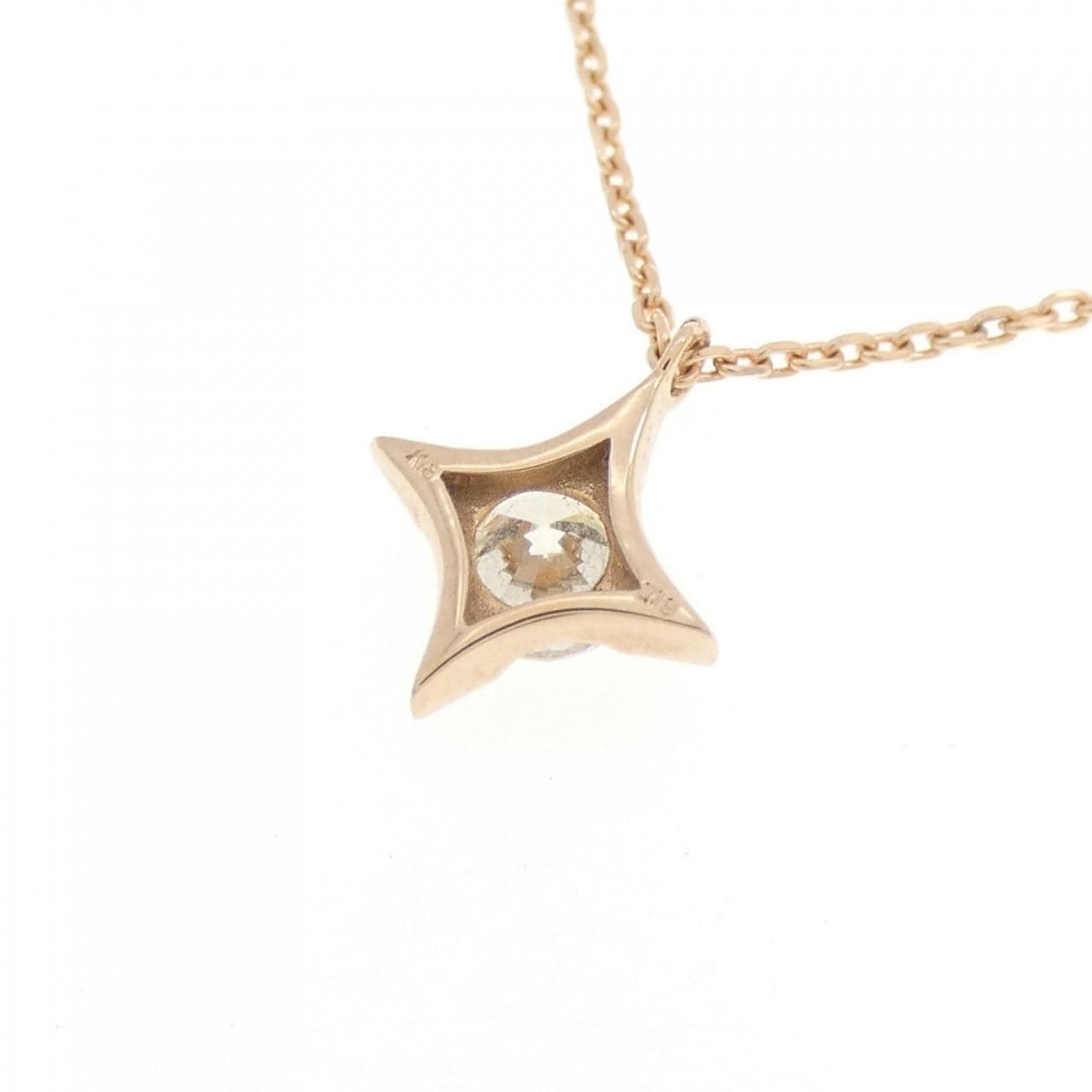 【新品】K18PG ダイヤモンド ネックレス 0.19CT