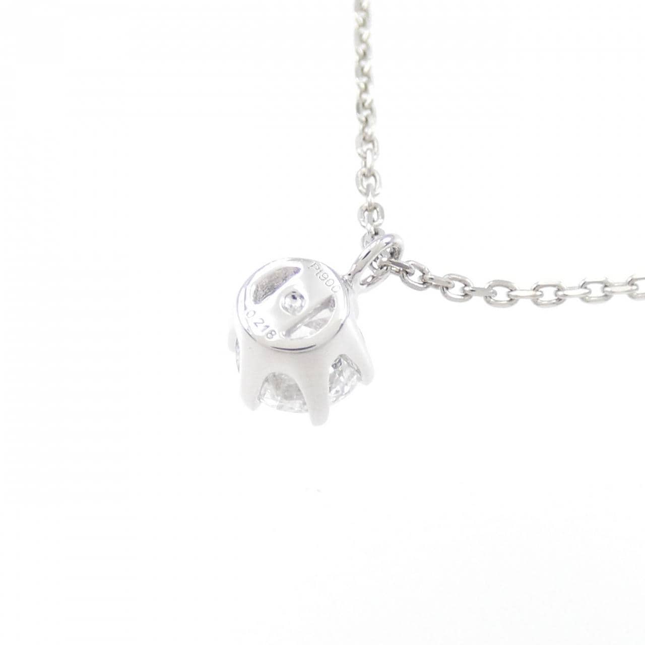 【新品】PT900/PT850 ダイヤモンド ネックレス 0.218CT D SI1 VG