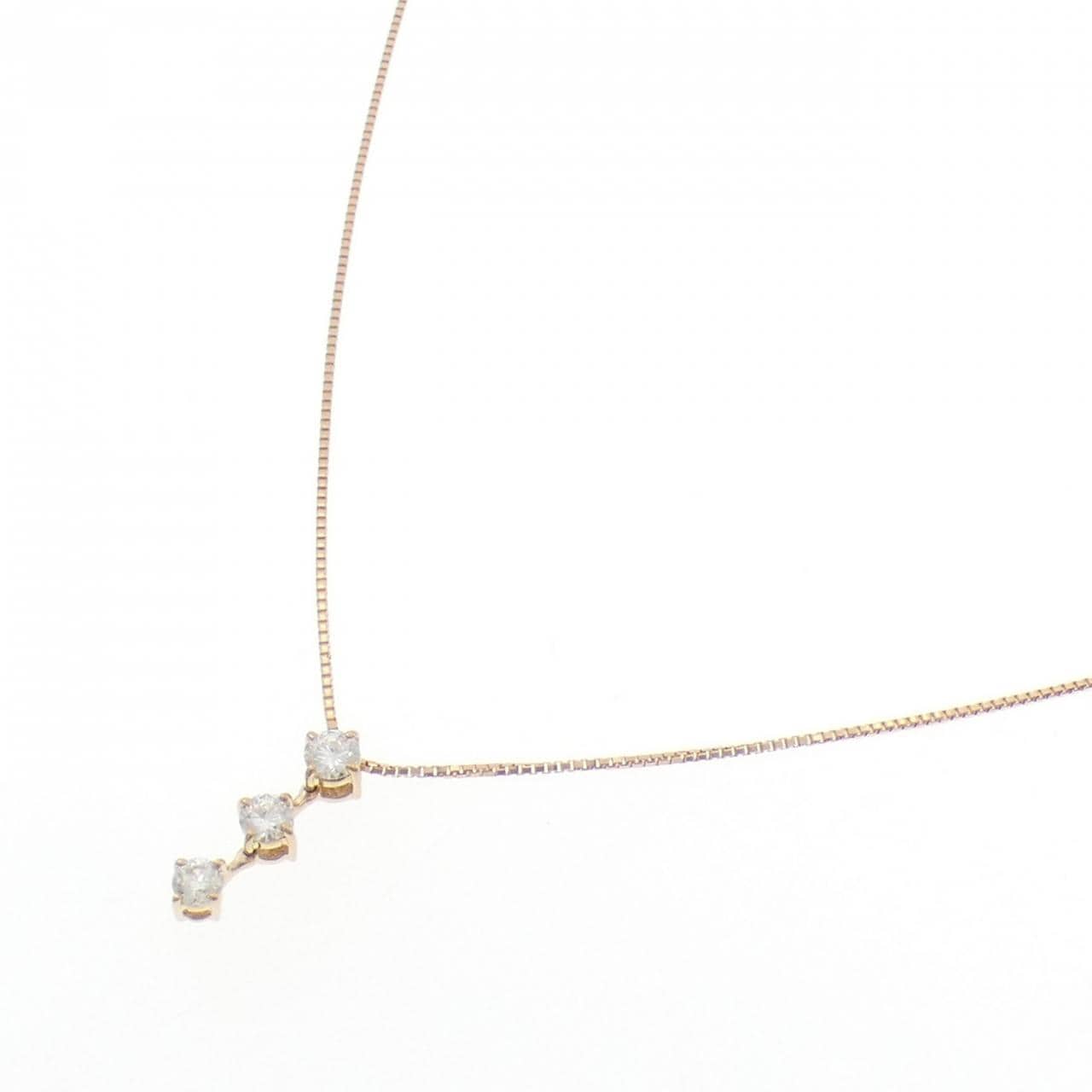 K18PG ダイヤモンド ネックレス 0.30CT