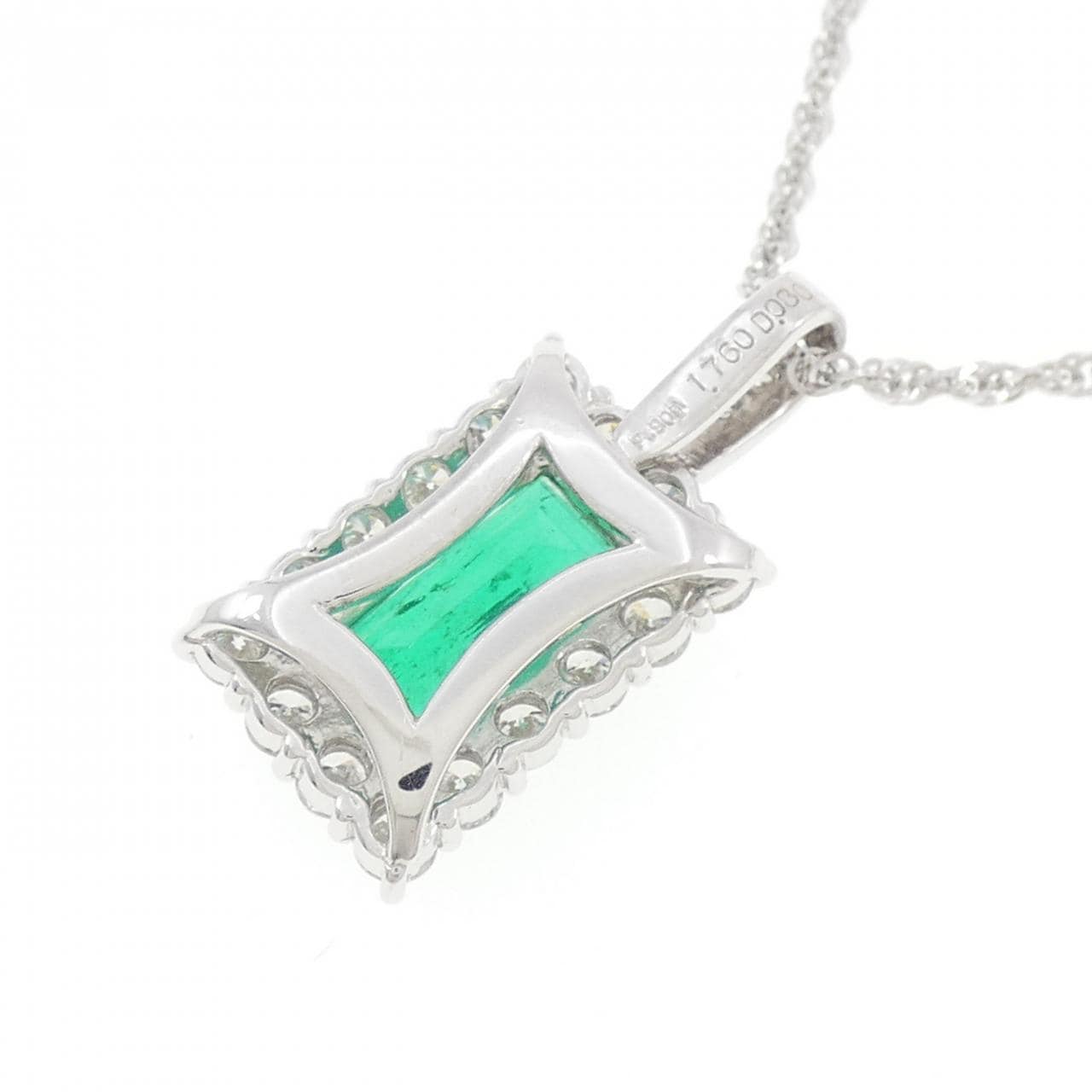 PT900/PT850 エメラルド ネックレス 1.760CT コロンビア産