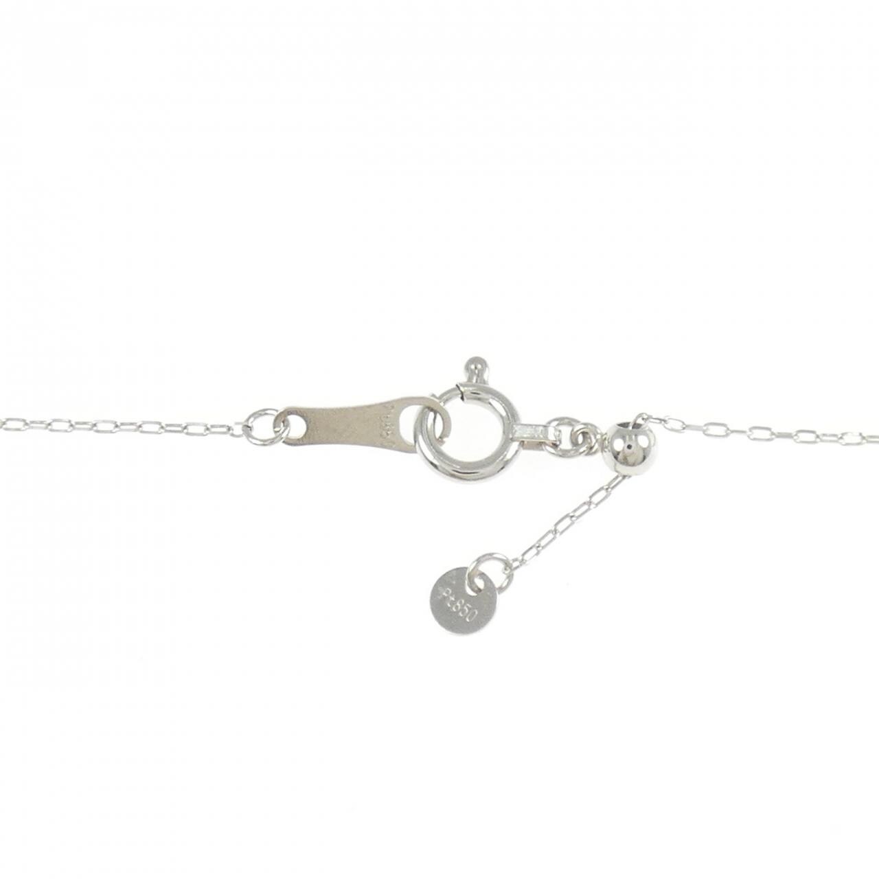 【新品】PT900/PT850 スリーストーン ダイヤモンド ネックレス 0.50CT