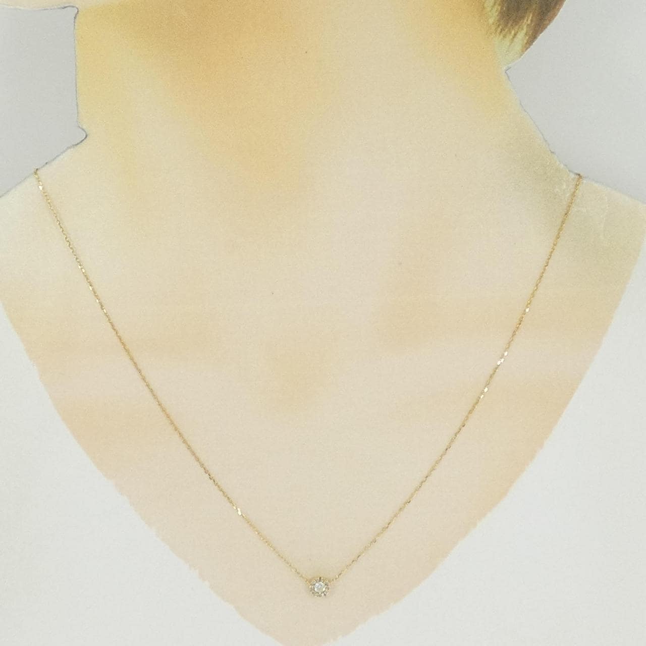 K18YG ダイヤモンド ネックレス 0.12CT