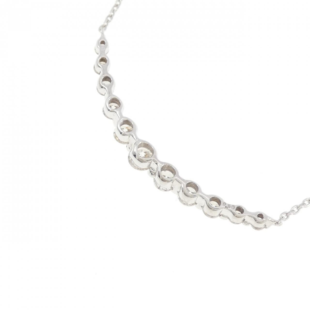 K18WG ダイヤモンド ネックレス 0.50CT