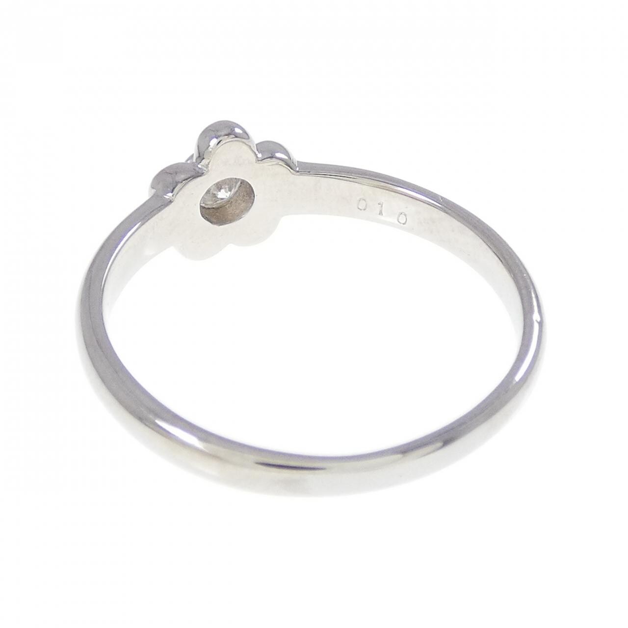 PT900 フラワー ダイヤモンド リング 0.10CT