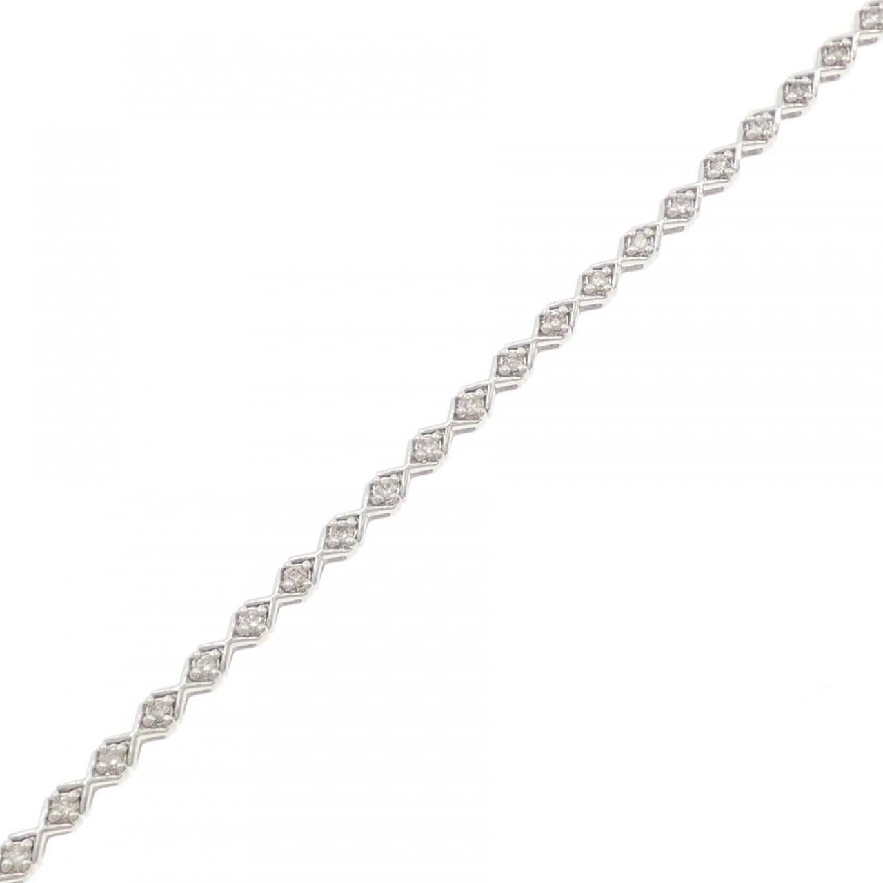 K18WG ダイヤモンド ブレスレット 0.50CT