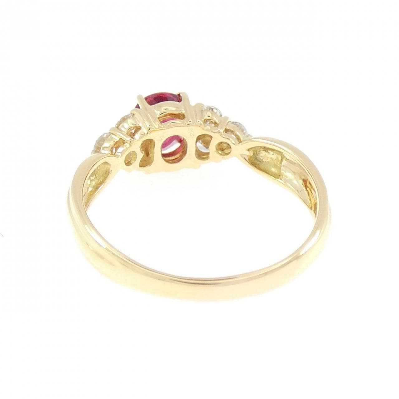 K18YG ルビー リング 0.64CT