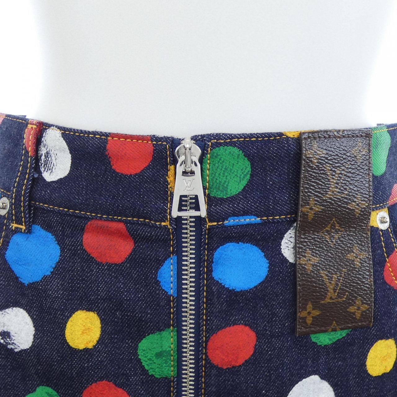 ルイヴィトン LOUIS VUITTON LV×YKペインティッドドットデニムミニスカート FOSK12VY5 草間彌生 スカート