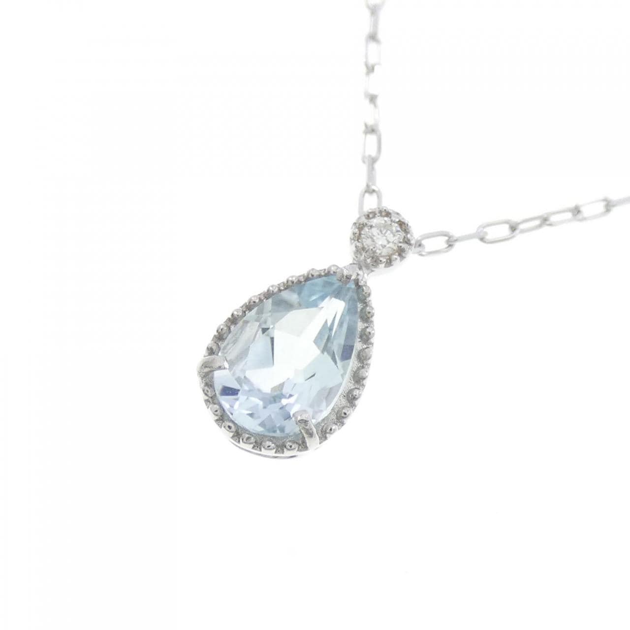K10WG Aquamarine necklace