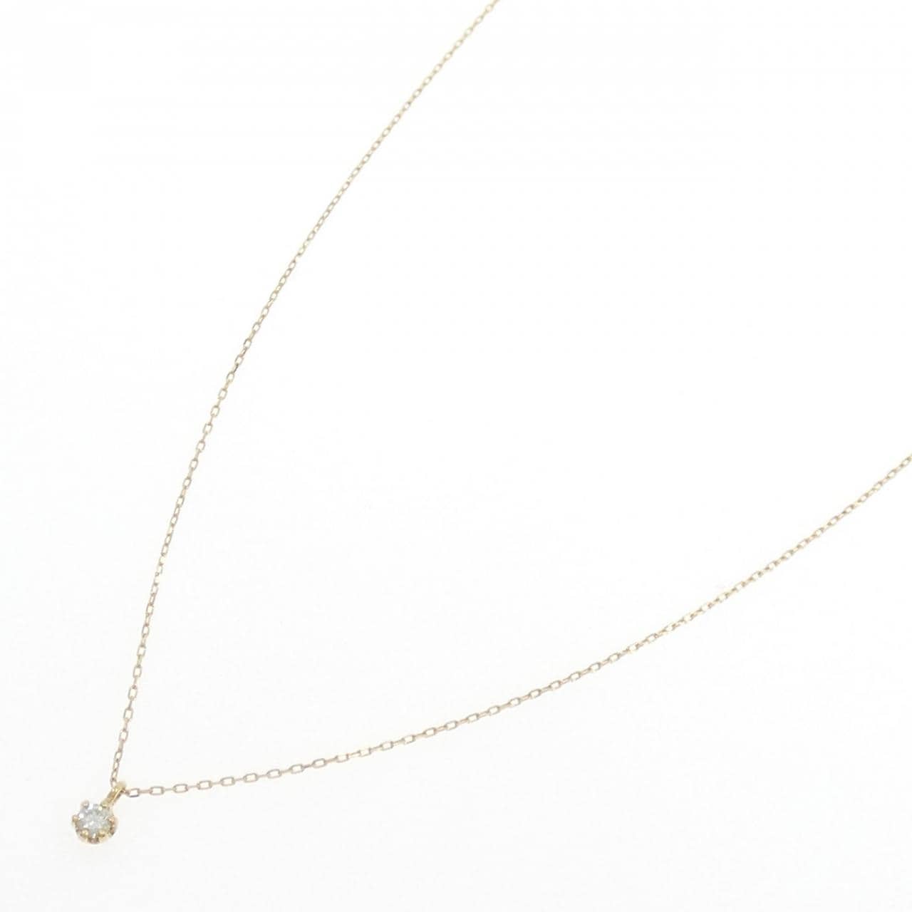 K18YG ソリティア ダイヤモンド ネックレス 0.05CT