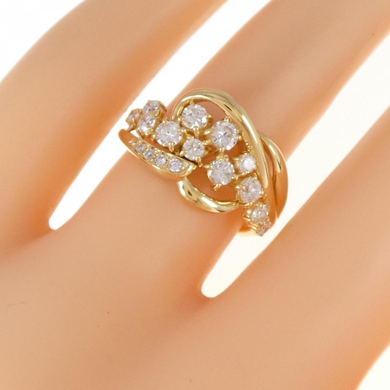 K18YG ダイヤモンド リング 0.68CT