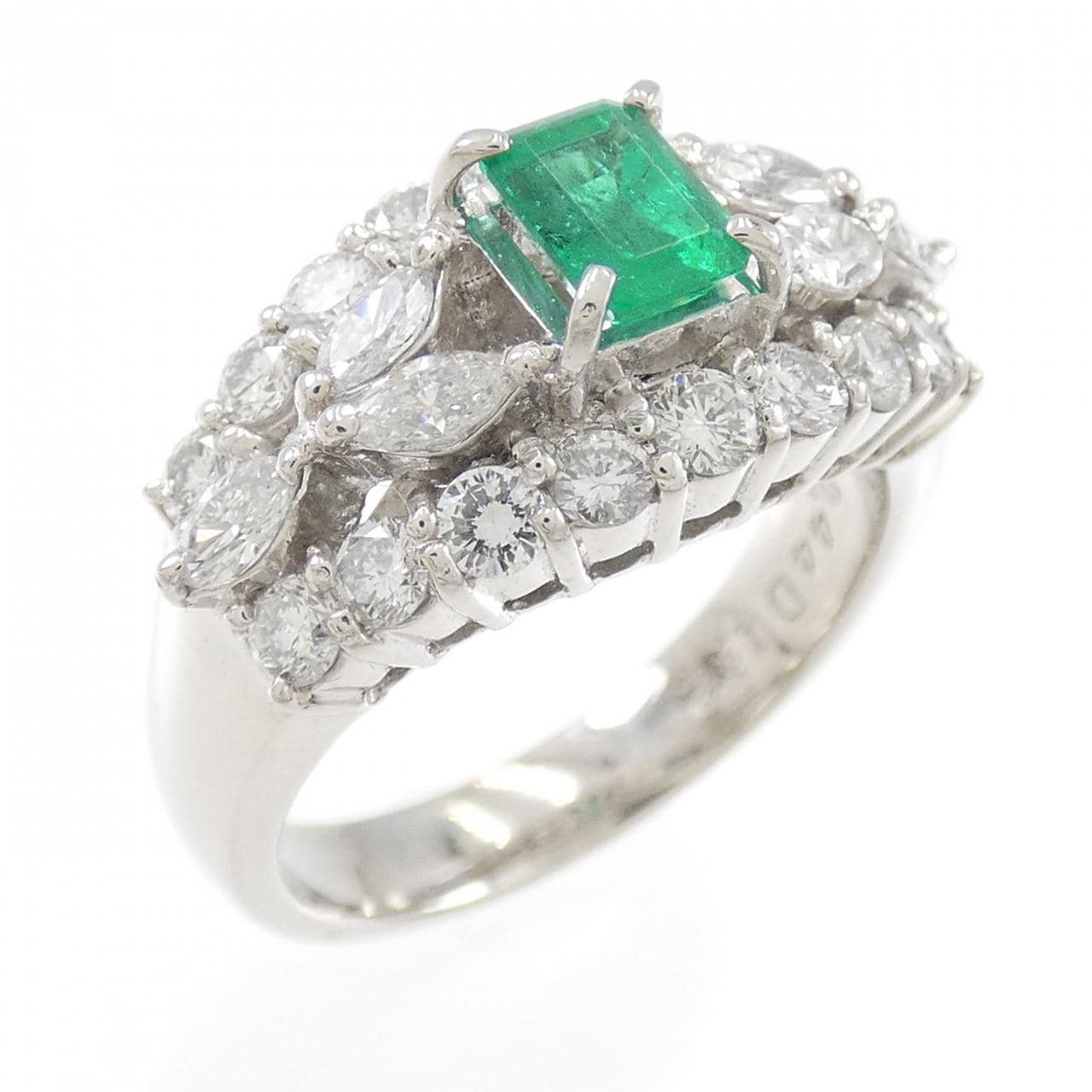 PT900 エメラルド リング 0.44CT