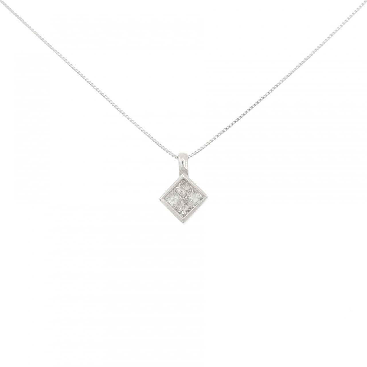 K18WG ダイヤモンド ネックレス 0.30CT