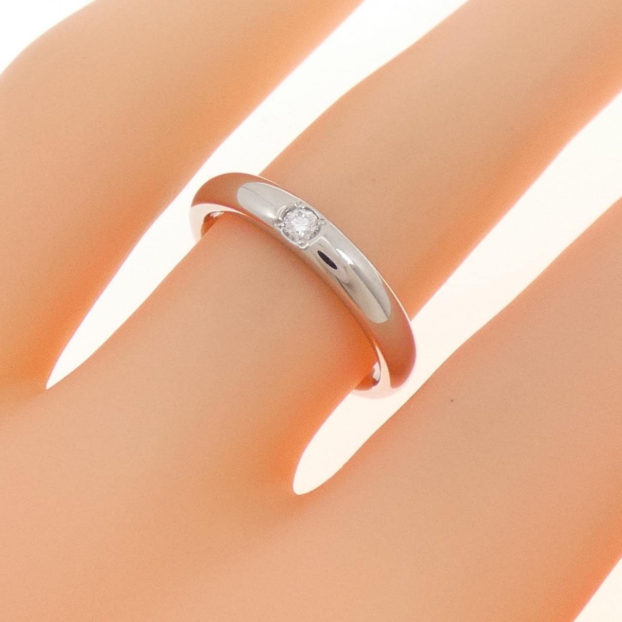 PT950钻石戒指，0.04克拉