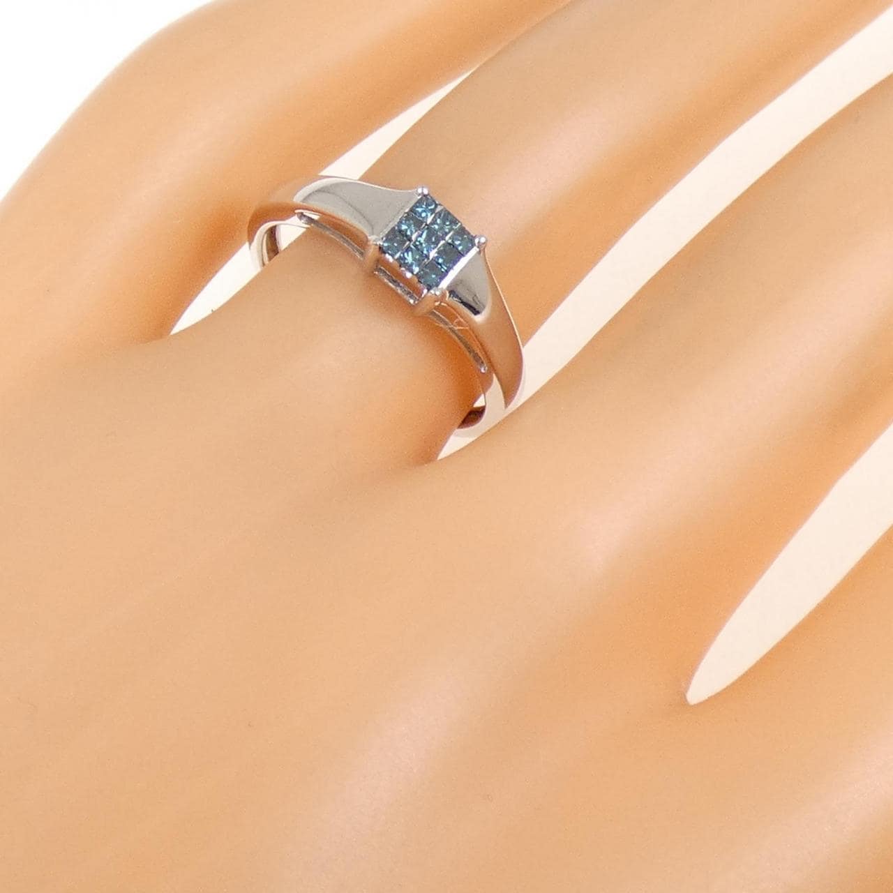 K18WG ダイヤモンド リング 0.14CT